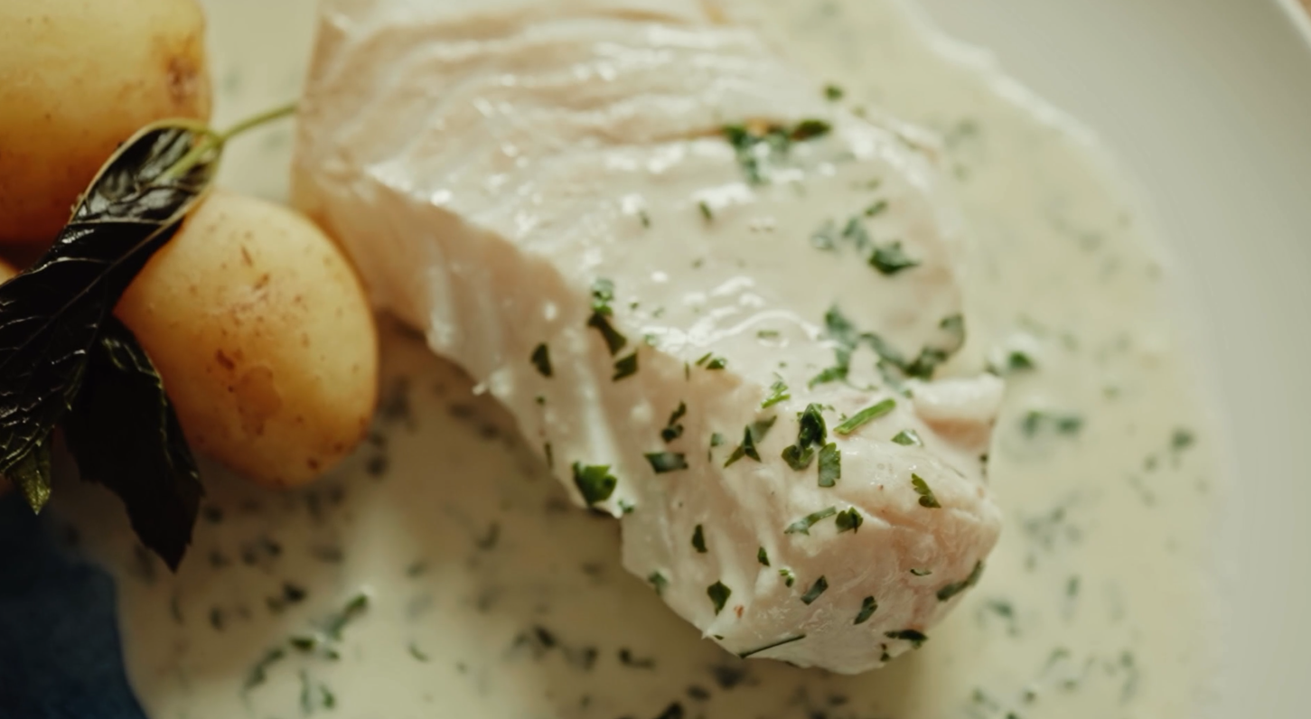 Hake with Soy Butter Sauce and Spring Onion Mash thumbnail