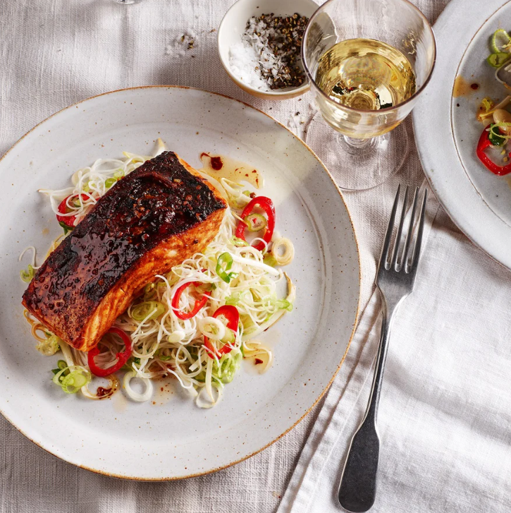 Hake with Soy Butter Sauce and Spring Onion Mash thumbnail