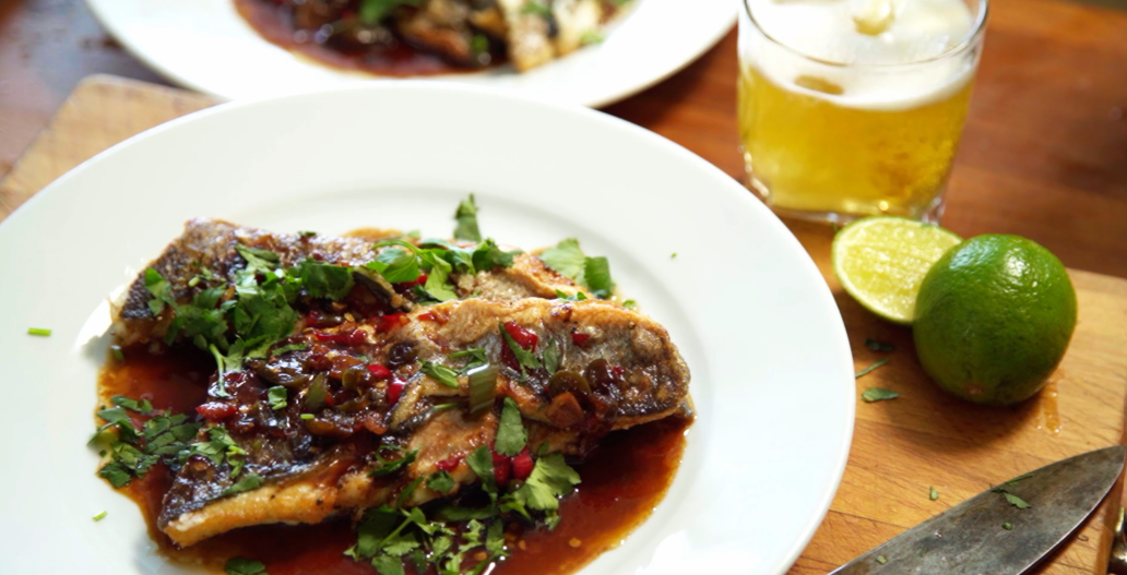 Hake with Soy Butter Sauce and Spring Onion Mash thumbnail