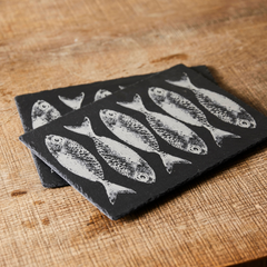 Kate Stein Designs - Slate Placemat with Six Fish