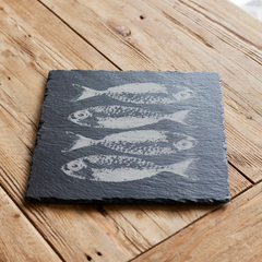 Kate Stein Designs - Slate Trivet with Four Fish