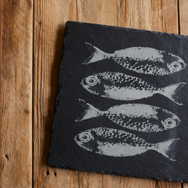 Kate Stein Designs - Slate Trivet with Four Fish