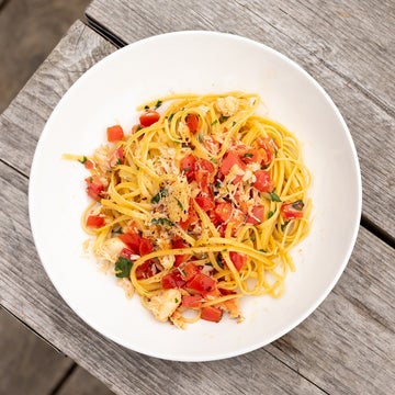 20 Minute Crab Linguine - Life is but a Dish