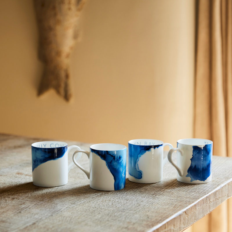 Rick Stein Coves of Cornwall - Set Of 4 Mugs