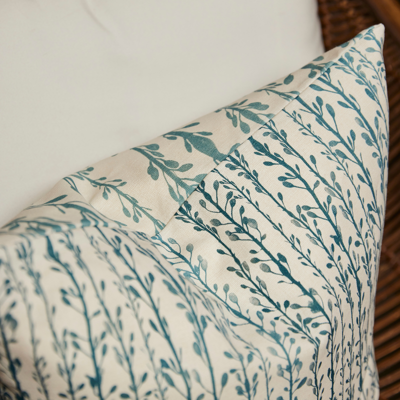 Kate Stein Designs - Seaweed Stripe Cushion, Turquoise